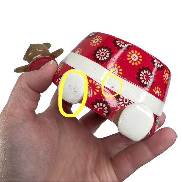 Little Friends Teddy Bear Covered Storage Jar Trinket Dish Container - Picture 6 of 9